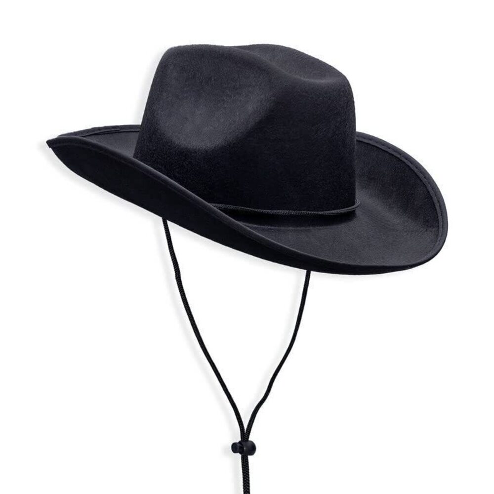 4007 Western Felt Cowboy Hat , , and Teens | Studded Costume Hat Black